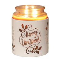 Aroma White & Gold Merry Christmas Jar Sleeve & Wax Melt Warmer Extra Image 3 Preview
